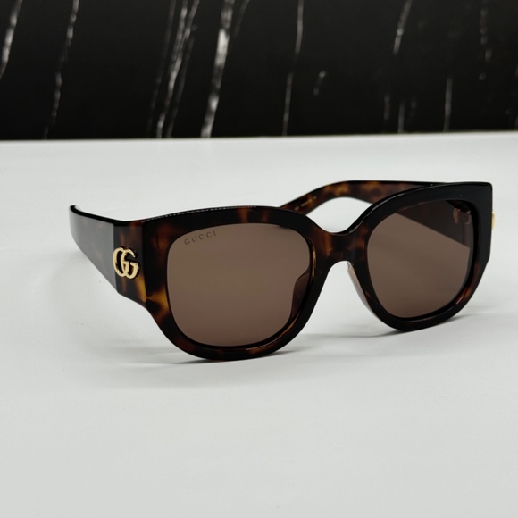 NEW GG1599SA 002 GUCCI HAVANA BROWN ROUND WOMEN GUCCI SUNGLASSES - Picture 6 of 13